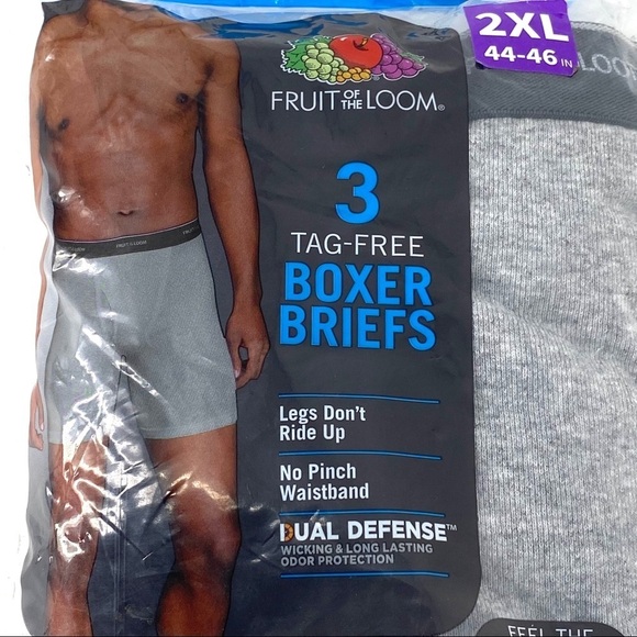 Fruit of the Loom Men's 3-Pack Boxer Briefs 2XL - Picture 3 of 6